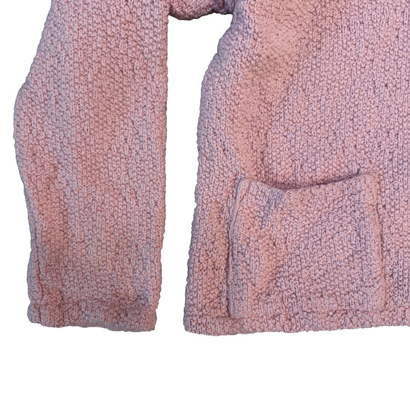 CMC Sweater Womens S Pink Cotton Waffle Knit Lagenlook Minimalist Made In USA - Picture 5 of 9
